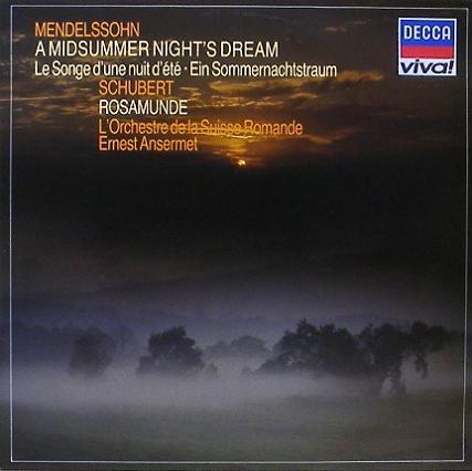 MENDELSSOHN - A Midsummer Night&#039;s Dream / SCHUBERT - Rosamunde / Suisse Romande, Ernest Ansermet