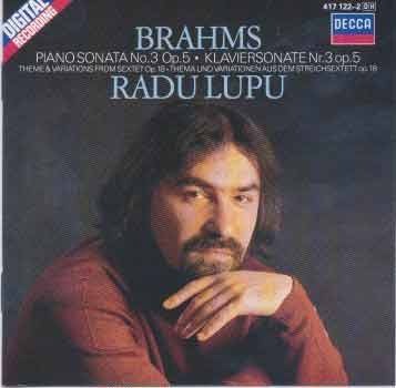 BRAHMS - Piano Sonata No.3, Theme and Variations - Radu Lupu